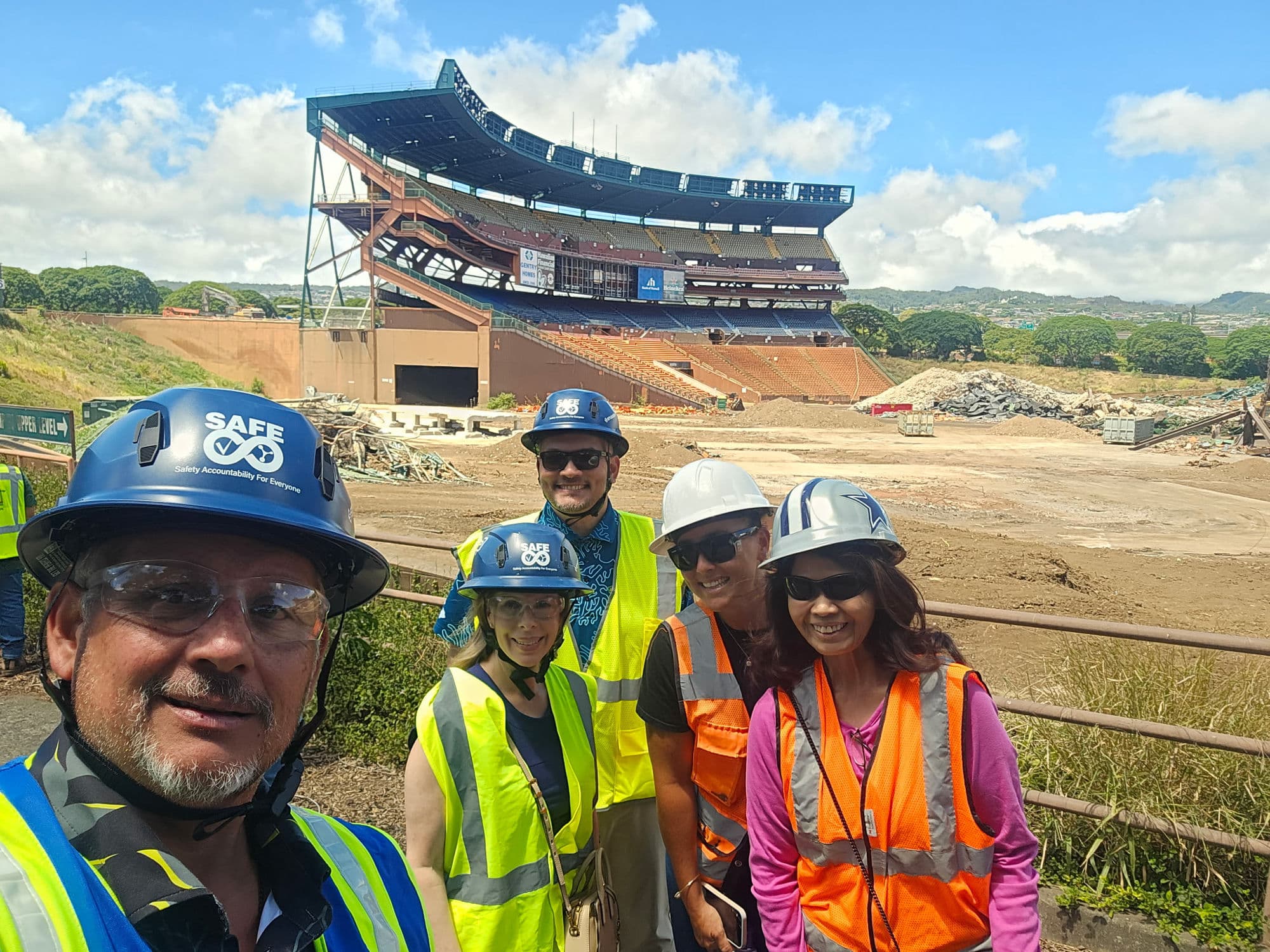 The Total Safety Compliance team on a job-site walkthrough
